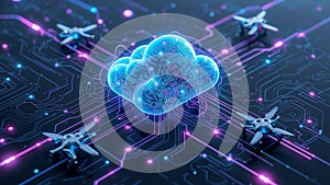 Cloud Computing Network with Drones and Circuitry: Digital Transformation Concept